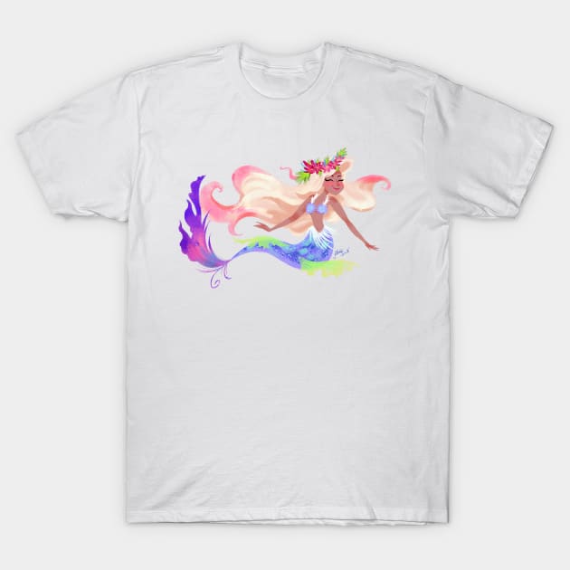 Mermaid blond pink hair T-Shirt by AlineSantAnna